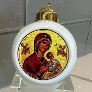 Orthodox Icon Ceramic Christmas Ornament